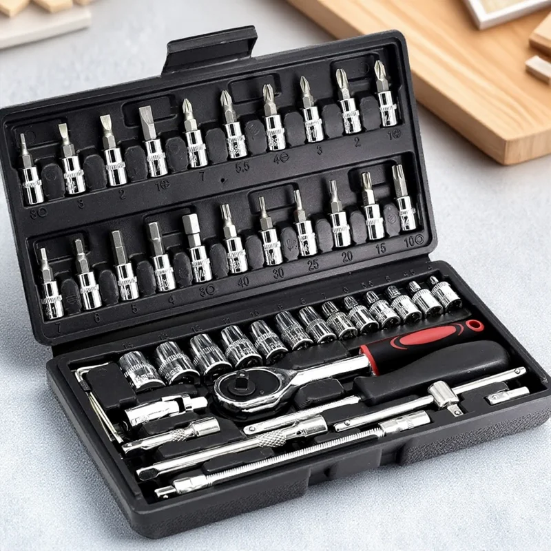 

STONEGO Набор торцевых ключей с храповым механизмом