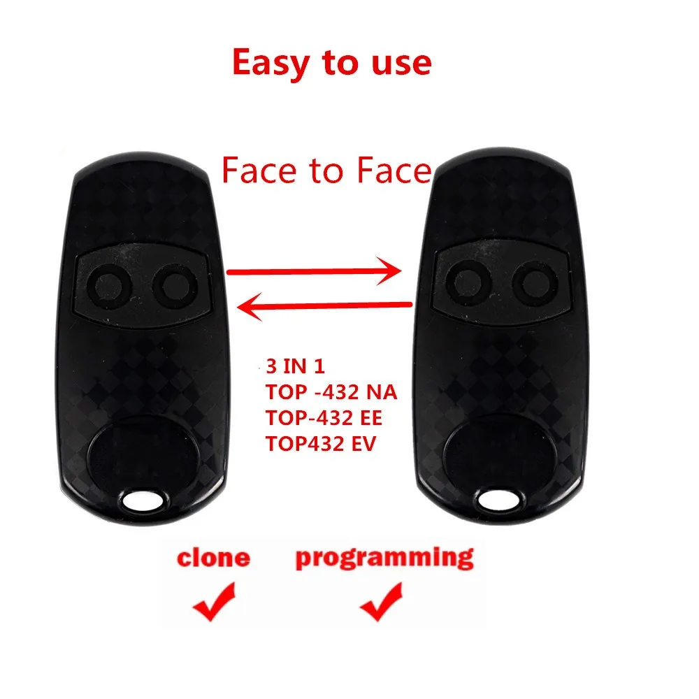 

Face to Face Clone TOP 432NA /432EE /432EV Remote Control Key Fob for Garage Door