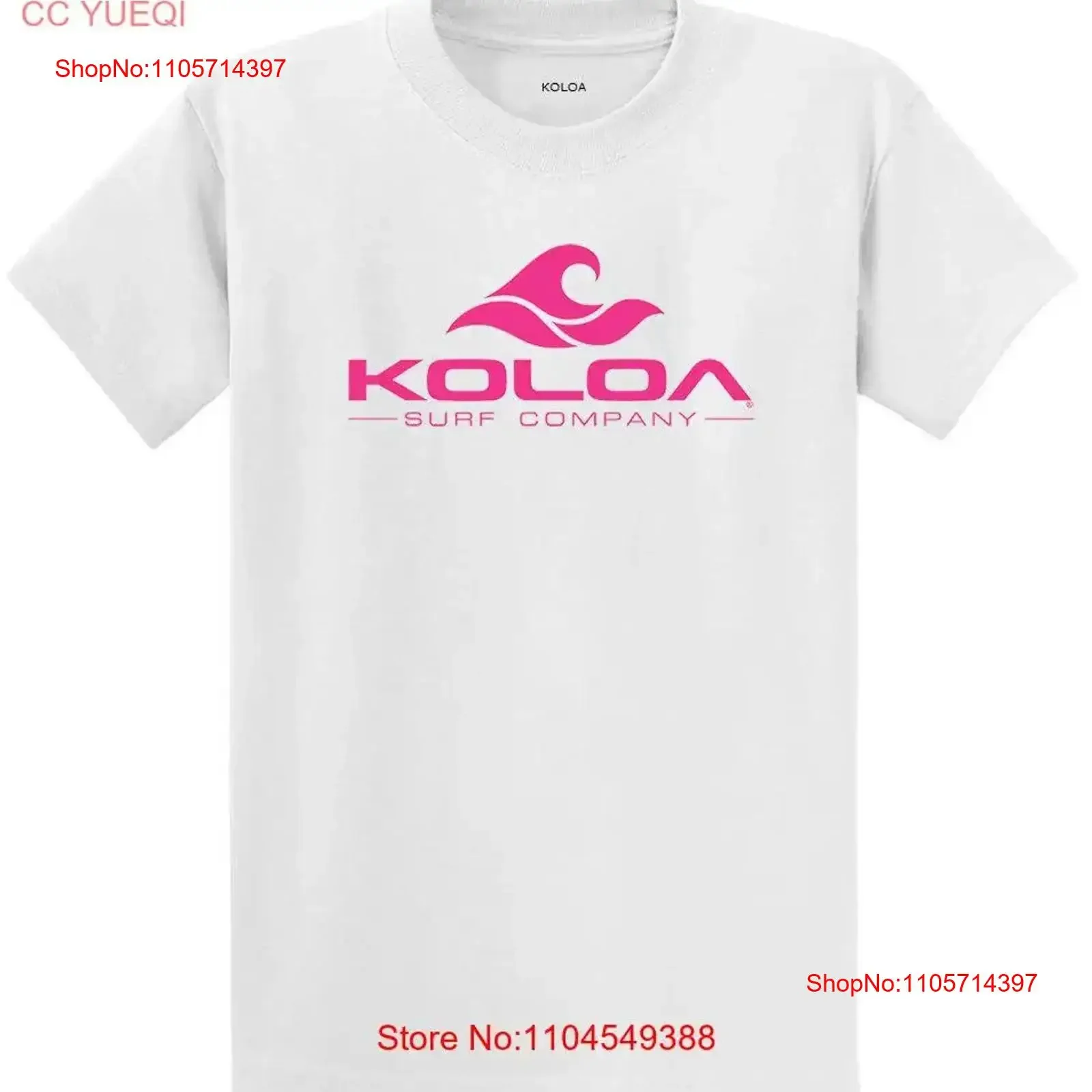 Фото Футболка мужская Koloa Surf Co Classic Wave Heavyweight из 100% хлопка, белая с розовым, большие размеры, винтажная, с эффектом потертости, дышащая №1