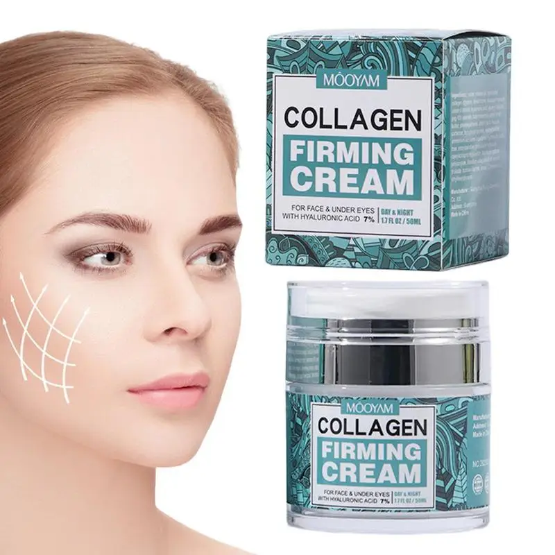 

50ml Face Firming Cream Anti Wrinkles Skin Tightening Cream Hyaluronic Acid Face And Under Eyes Cream With Repairing Collagens