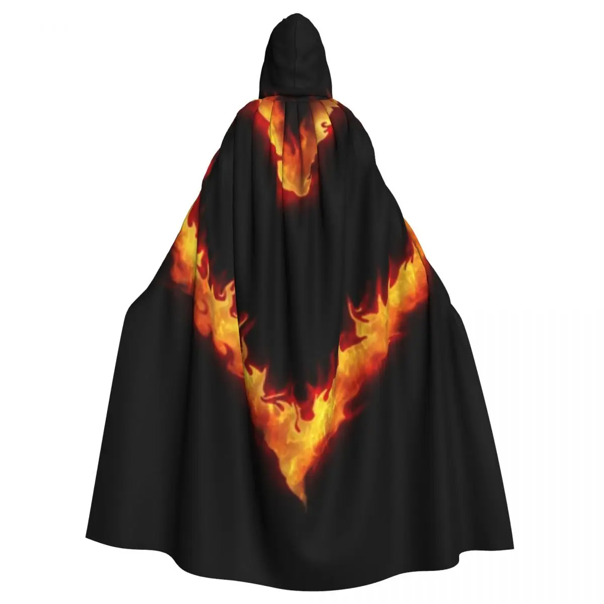 

Burning Heart Hooded Cloak Polyester Unisex Witch Cape Costume Accessory