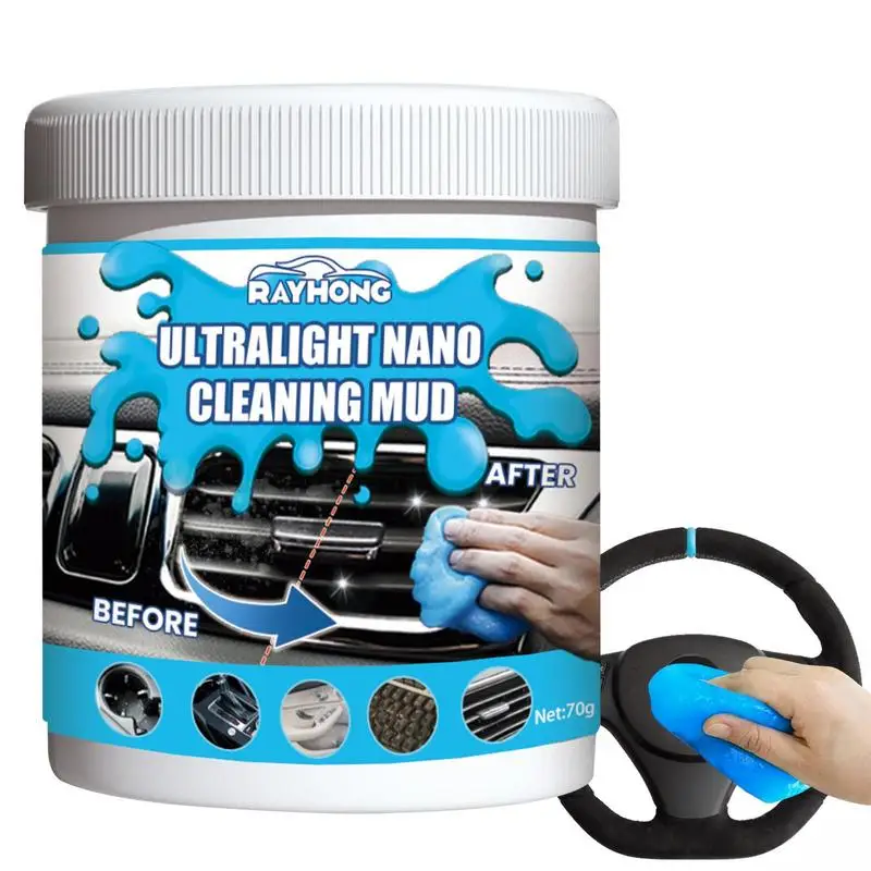 

Dust Cleaning Gel For Car Universal Gel Cleaner For Car Vent 70g Car Cleaning Supplies Car Detailing Cleaning Gel Interior Mud