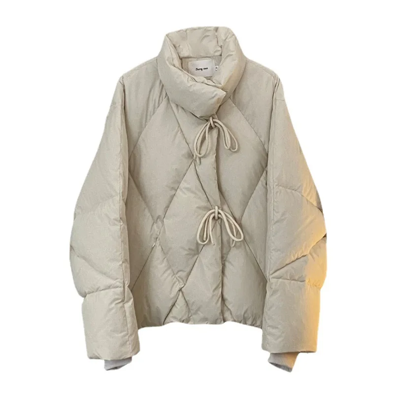 Down jacket bow knot winter 90 white duck down