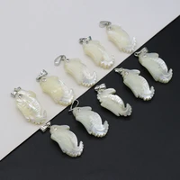 wholesale25pcs natural shell white hippocampus pendant for jewelry makingdiy necklace earring accessories charm gift free13x26mm