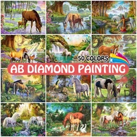 ab 5d diamond painting horse cross stitch full square round drill mosaic embroidery animals hobby gift crafts home decoration