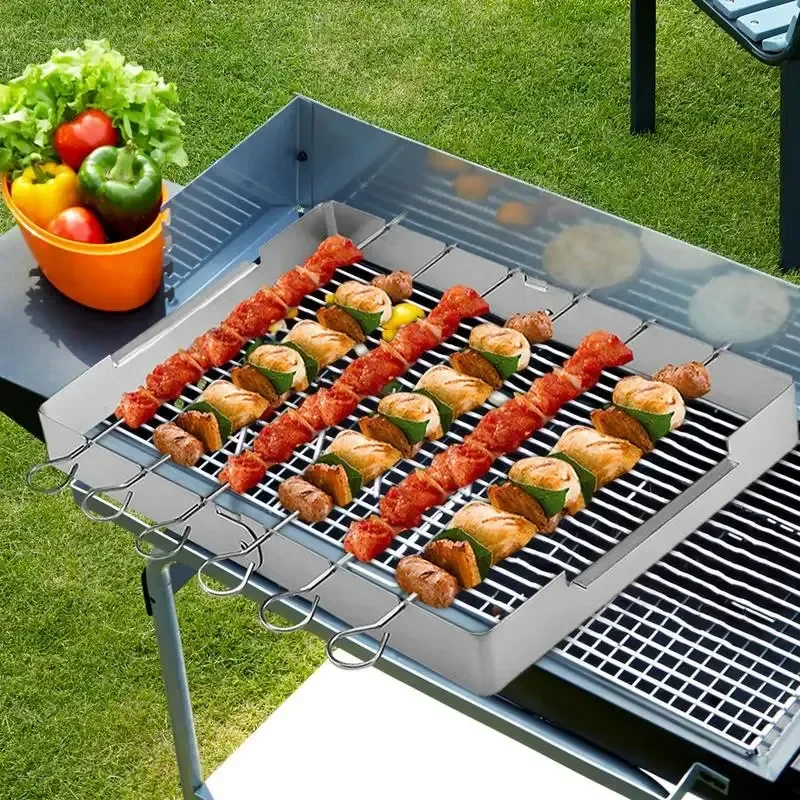 Решетка-гриль для кемпинга из нержавеющей стали сетчатые подставки квадратная