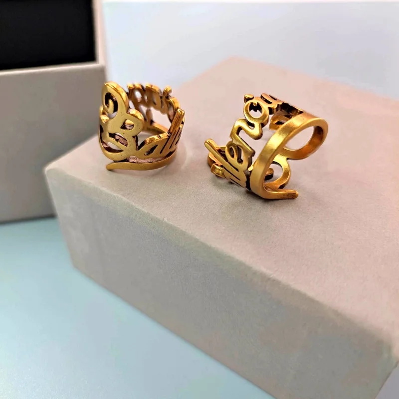 

Французское Винтажное кольцо из высококачественной латуни, модное женское кольцо в роскошном стиле для пар, праздничный подарок, популярные аксессуары в стиле хип-хоп