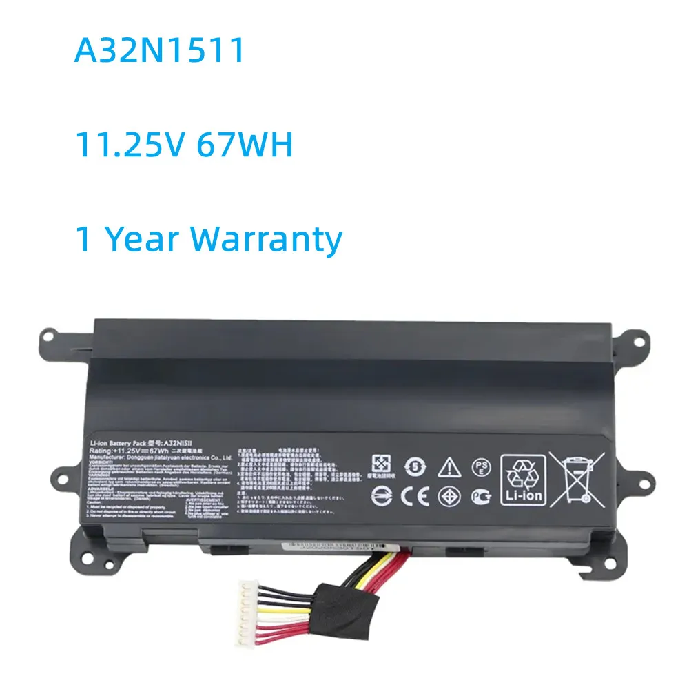Новинка 11,25 V 67wh A32N1511 A32LM9H Аккумулятор для ноутбука Asus ROG G752 G752VL G752VT G752VM G752VT G752VY 0B110