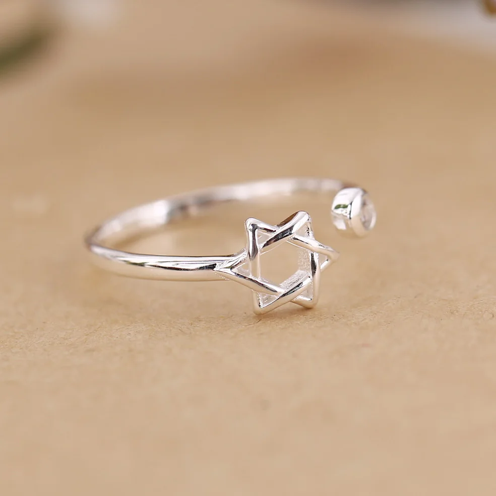 Кольца Давида в стиле панк крутые хип-поп-звезды для женщин регулируемые