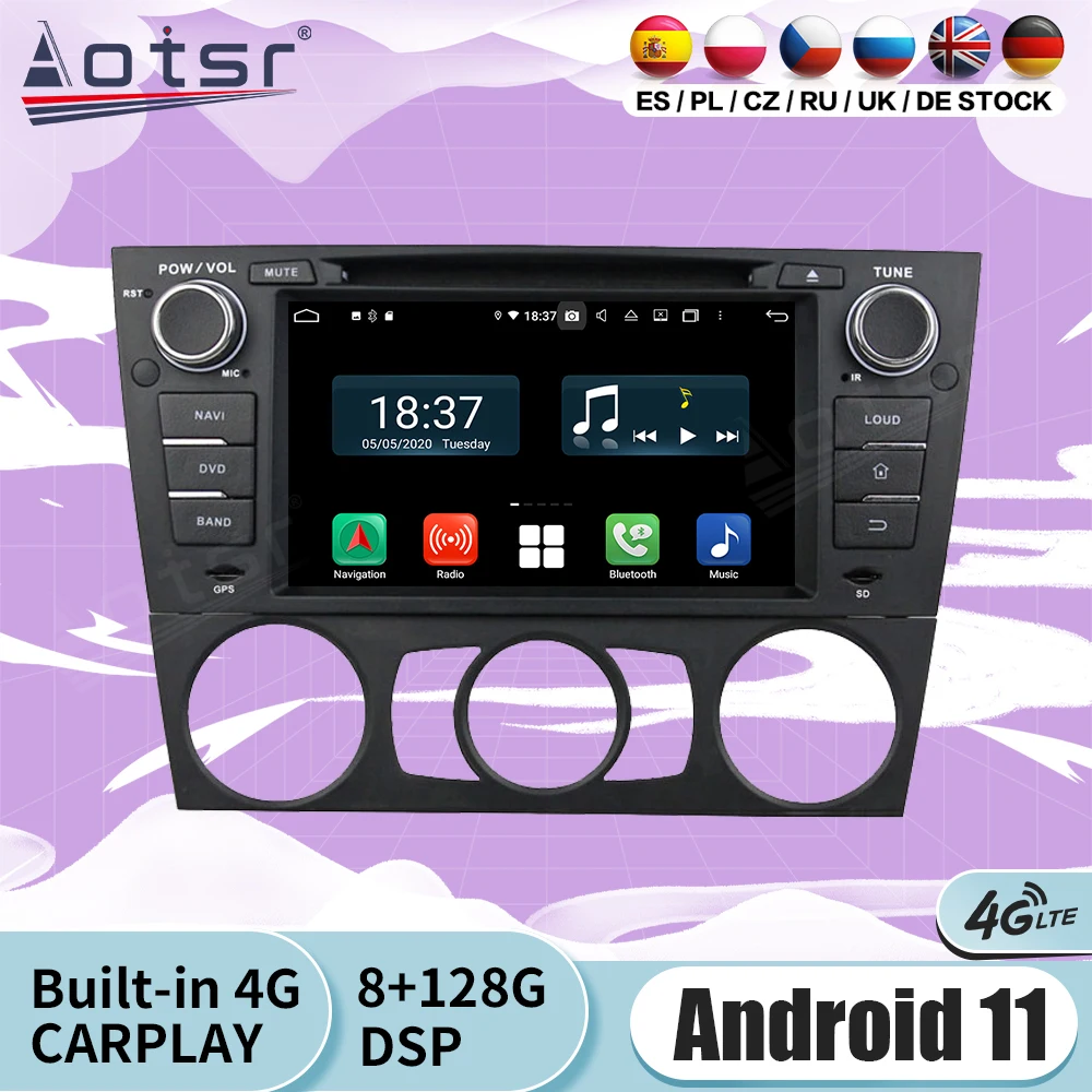 

128G Carplay Multimedia Stereo Android 10 For Mercedes Benz E90 Saloon 2005 2006 2007 2008 2009 2010-2012 GPS Receiver Head Unit