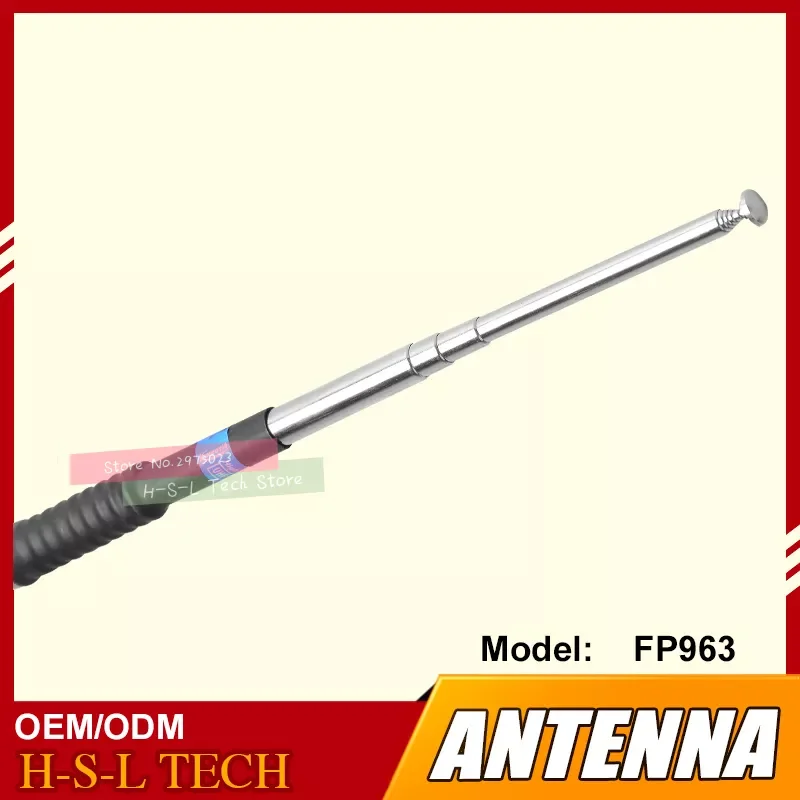 Hand Holding A Radio Walkie Talkie Antenna Telescopic Antenna VHF 136-174Mhz BNC/SMA/MOTO Connection Stainless Steel Antenna