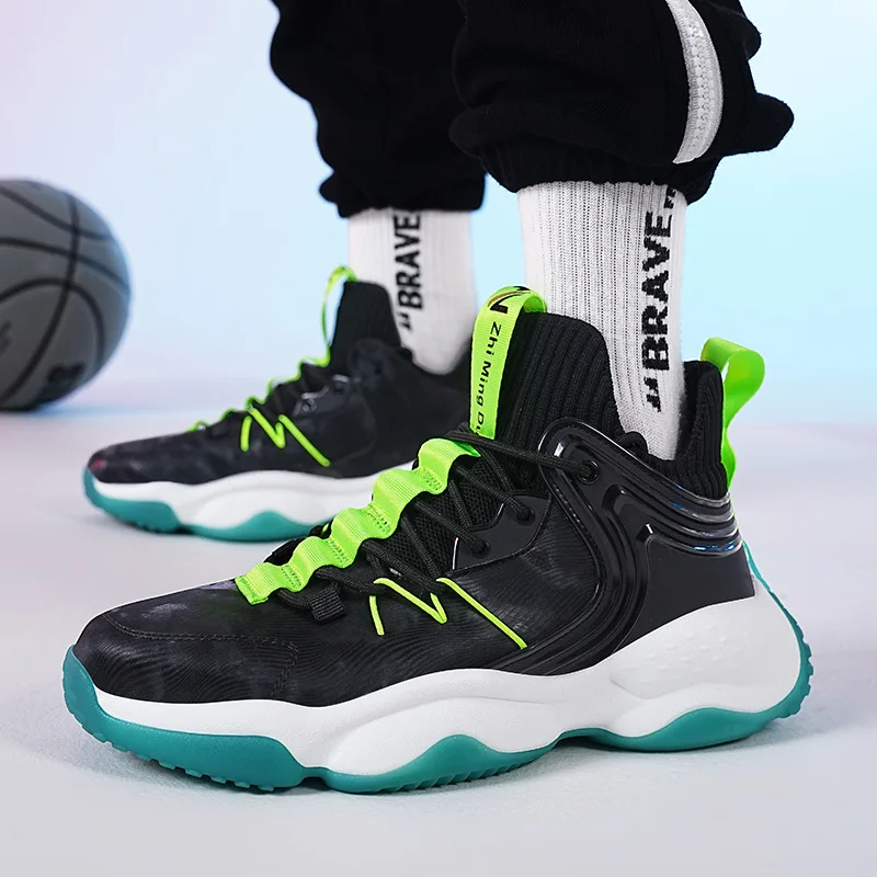 Men's shoes fall winter new non-slip season basketball running dad shoes men's fashion thick sole high top men's casual sneakers