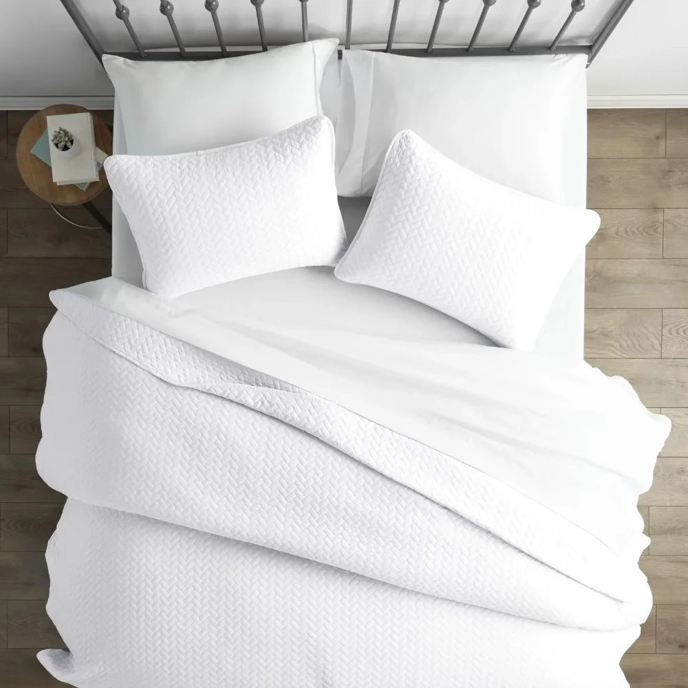 

Белый с рисунком в виде сельди, двойной/двойной XL