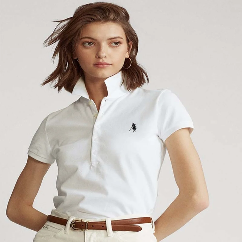 

100% Cotton High Quality Small Horse Polos Mujer Polo Shirt Polo Women's Shirt Wear Chemise Femme Top Hort Sleeve Shirts