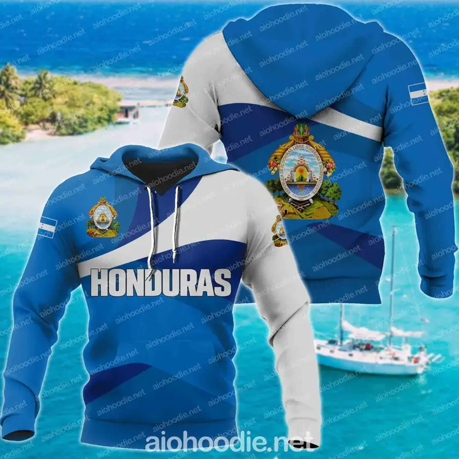 

Мужская толстовка с 3D-принтом флага Гондураса, модная повседневная толстовка на молнии, уличная Толстовка Оверсайз для мужчин и женщин, новинка на лето
