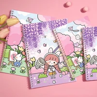double sided release paper hand account tape sticker cartoon character material loose leaf illustration book storage book