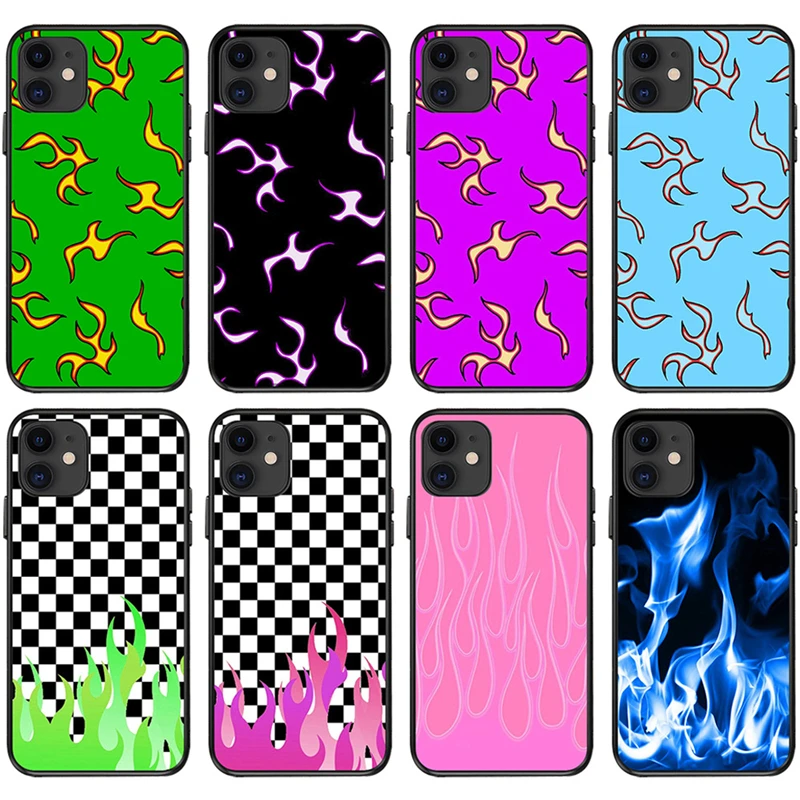 

Чехол с аниме «пламя» для IPhone 11 12 13 14 Pro Max 7 8 Plus XS XR