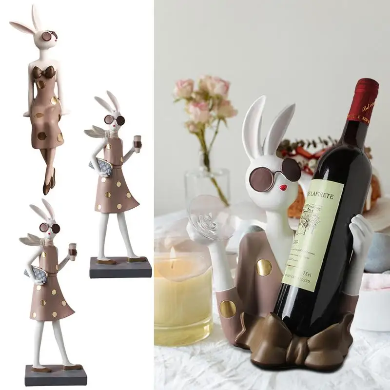 

Rabbit Home Decor Rabbit Figurines Collectibles Modern Bunny Statues Tall Resin Rabbit Statue Rabbit Statue Rabbit Sculptures
