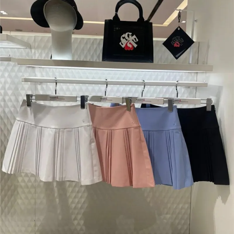 Womens Girl Pleated Tennis Skirt School A-Line Skater Skirts （Thin skirt, not suitable for cold weather）