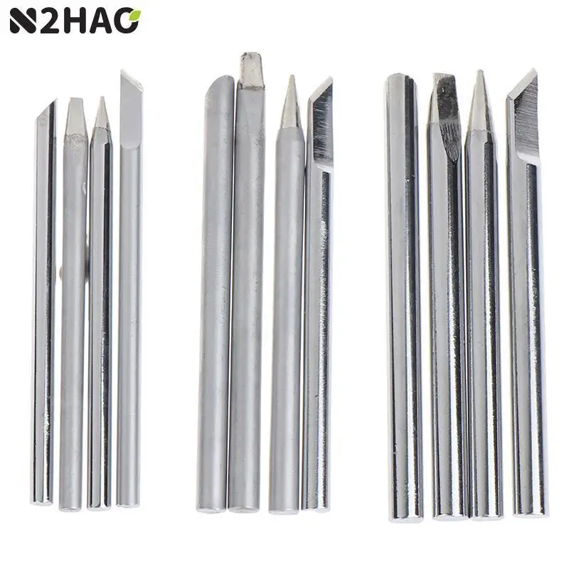 

4Pcs/Set Soldering Iron Tip 30w 40w 60w For External Heat Soldering Irons Copper Head Replaceable Welding Tips Soldering Tools