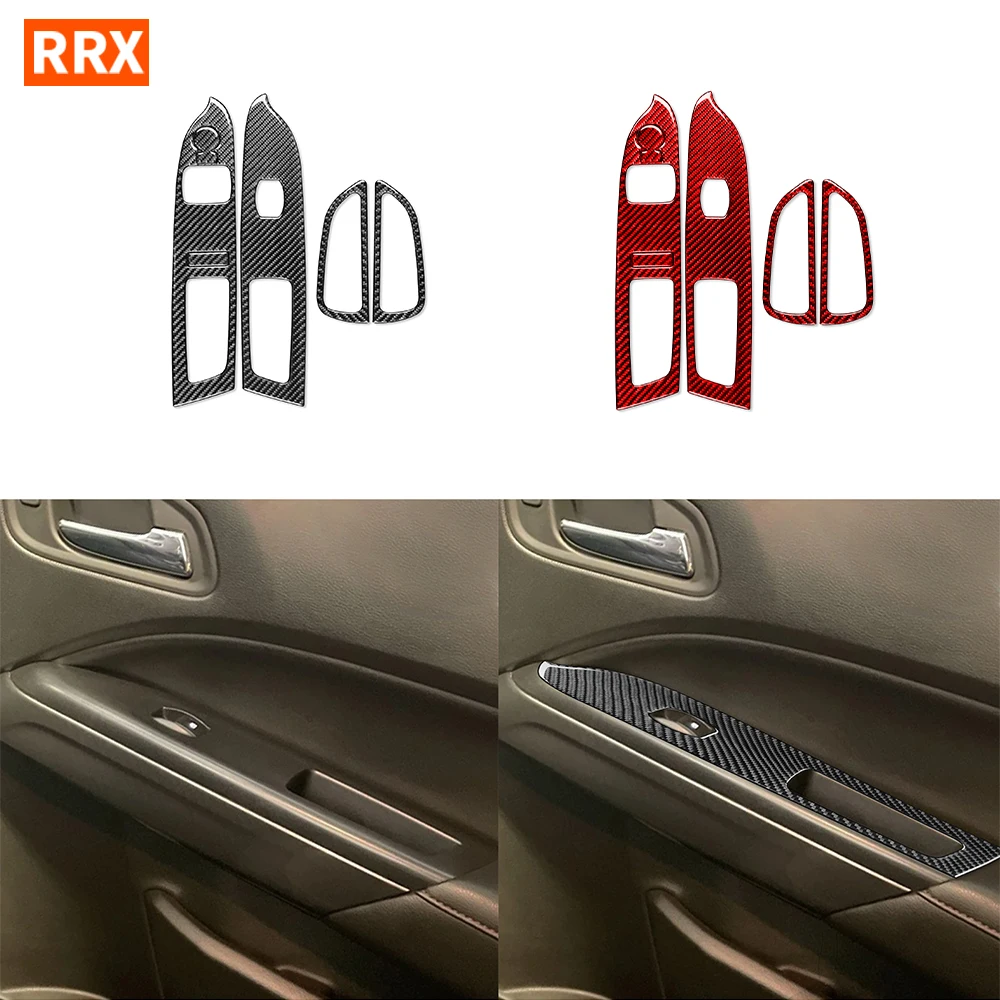 

For Chevrolet Colorado/GMC CANYON 2015+ Car Electric Glass Window Lift Panel Carbon Fiber Sticker Trim Interior Accessories