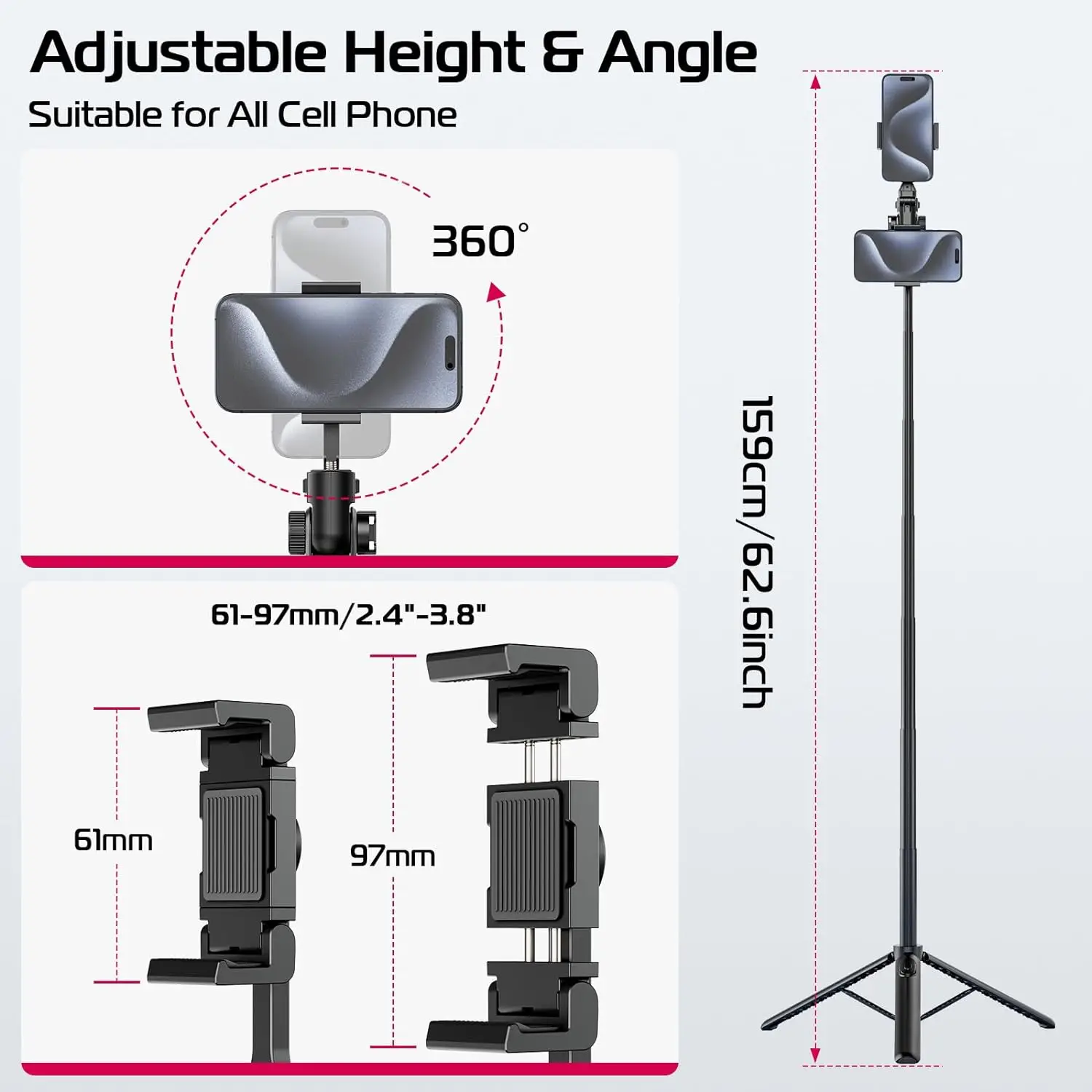 Ulanzi MT - 70 Беспроводной селфи стержень штатив с холодной обувью Bluetooth пульт