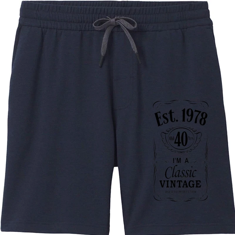 

2019 Cool Men Shorts Men&#39s 40th Birthday Shorts Est 1978 Vintage Man Fortieth 40 years Gift Summer Shorts