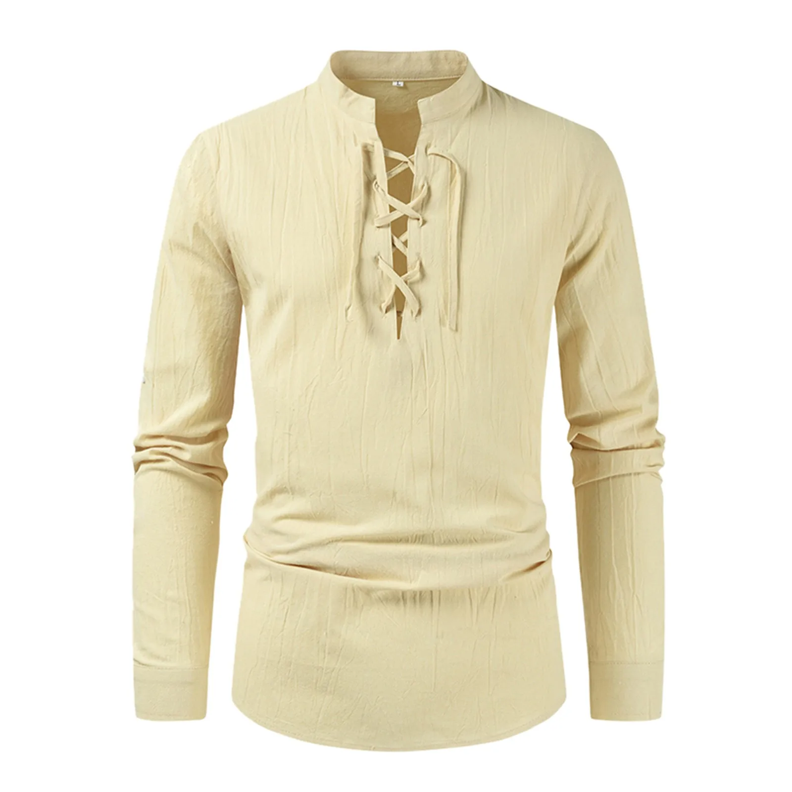 

Men's European And American Men's Stand Collar Solid Color Short Sleeve Shirt T Shirt slim fit