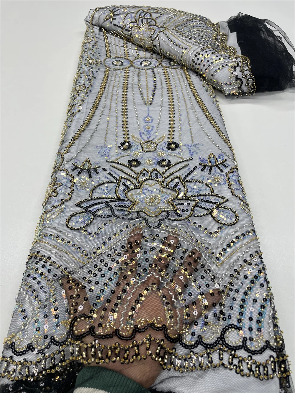 

Роскошные африканские блестки для жениха кружевная ткань высокого качества 2023 тяжелые бусины вышивка французская фотосессия свадебная фотография