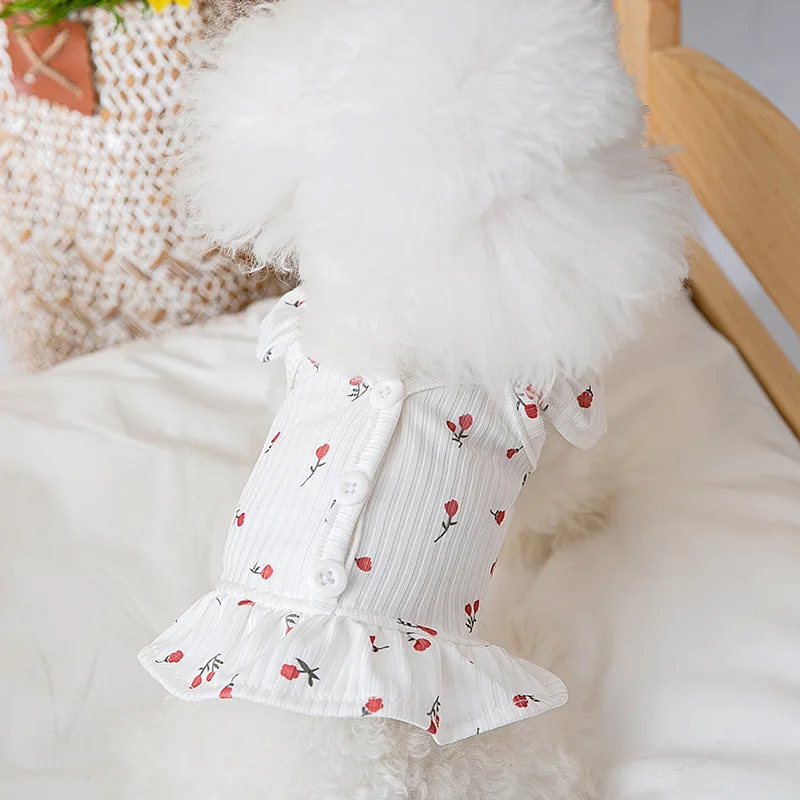 

Summer Dog Vest T-shirt Pet Puppy Cat Yorkshire Cute Chihuahua Clothing Puppy Costume Apparel Small Dog Clothes Pajamas