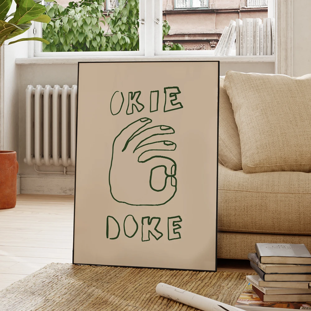 Современные Синие Типографические Цитаты Настенное Искусство Середины Века