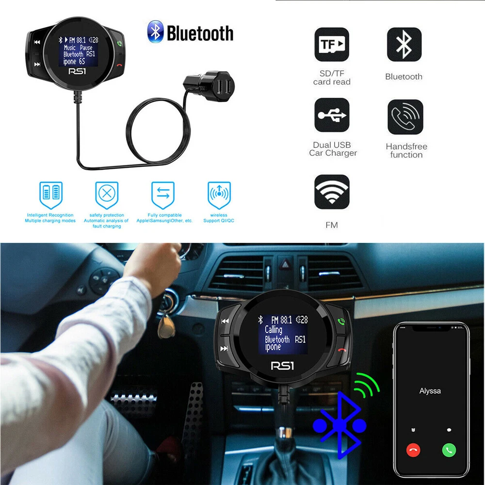 

Wireless Bluetooth USB Car Kit LCD SD FM Transmitter MP3 Player Magnet HandsFree