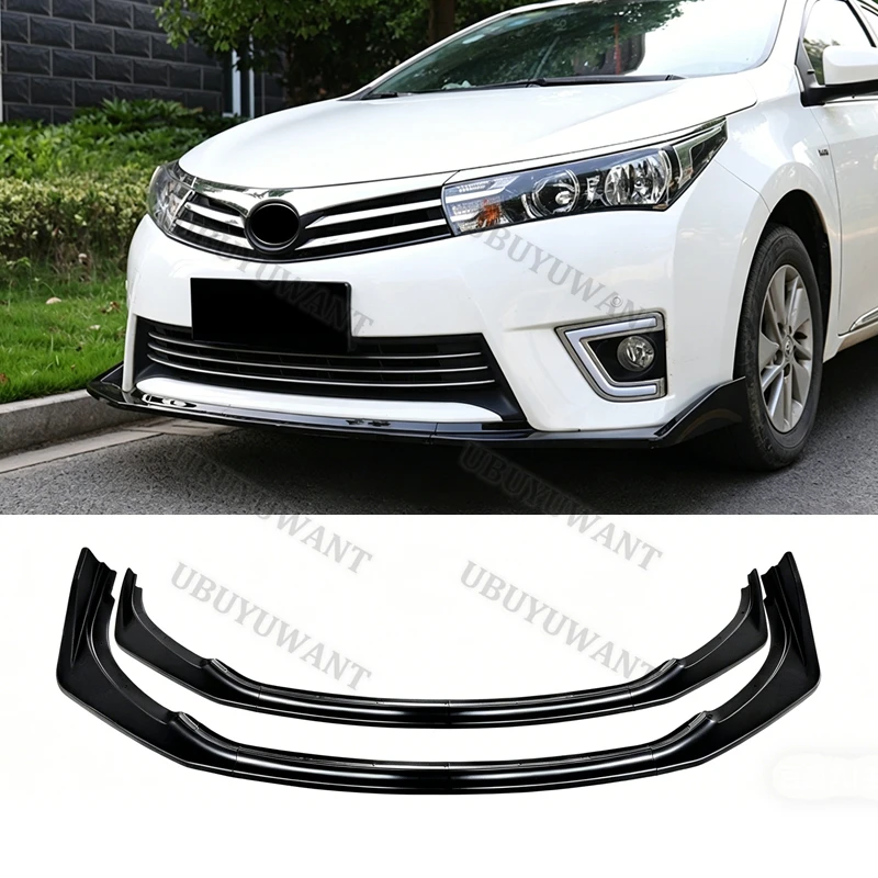 Фото Для Toyota Corolla 2014-2017: Накладка на передний бампер, сплиттеры, обвес, защитные накладки, декоративные элементы №1