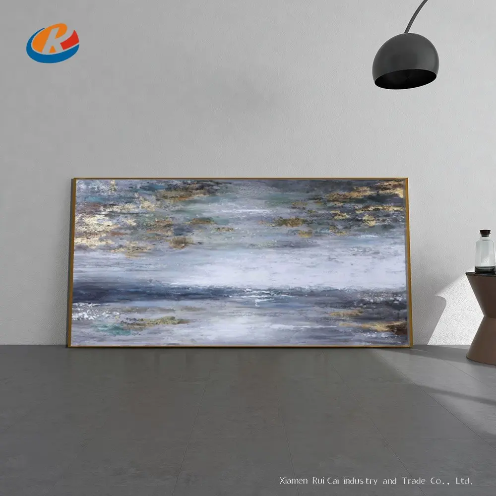 

Abstract Red Blue Artwork Texture Oil Painting No Frame Handmade On Canvas Hanging For Living Dinner Room Wall Art Home Deco
