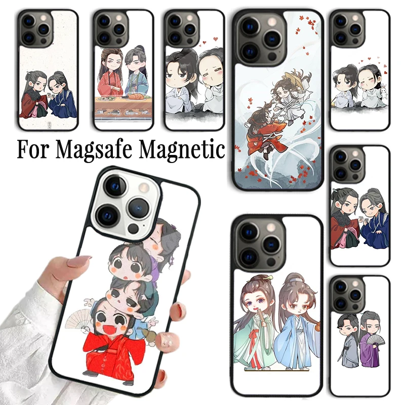 Чехол для Телефона iPhone 16 15 14 13 12 Mini 11 Pro Max Plus Magsafe магнитный чехол с беспроводной