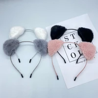 fashion ladies plush cat ears headbands cute makeup washing face thin hairbands for women girls hair hoops hair accessories