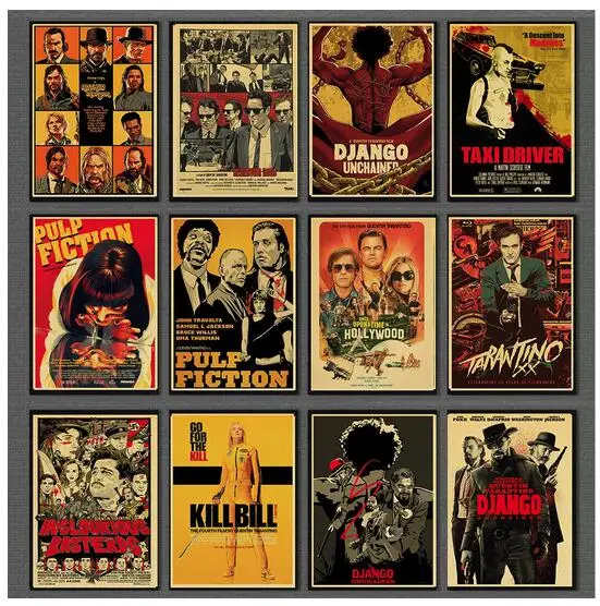 

Quentin Tarantino Movie Retro Pulp Fiction/Inglourious Basterds Unframed Art Picture Print Canvas Poster Home Wall Decor