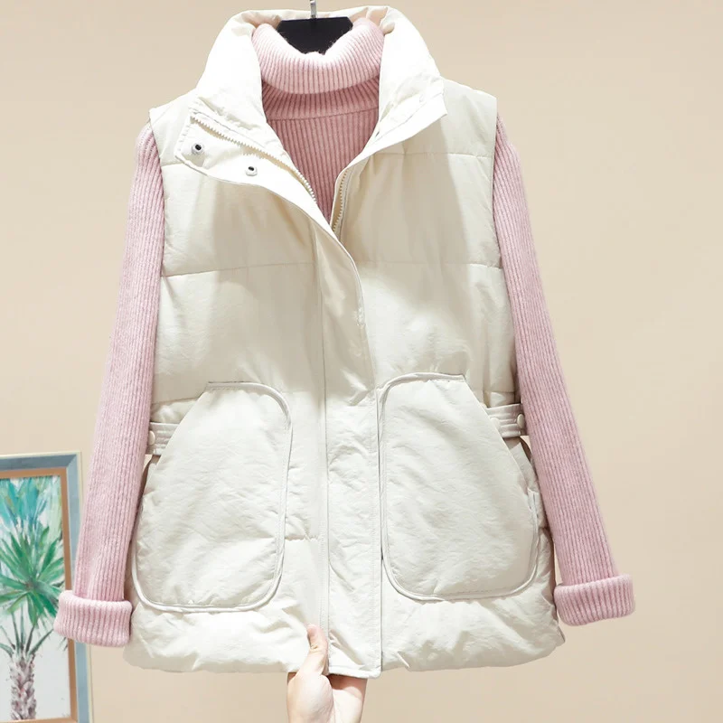 

#0408 белый, черный, синий хлопковый Повседневный жилет, пальто, женская куртка без рукавов, облегающий жилет с карманами, женский теплый жилет на молнии на осень и зиму