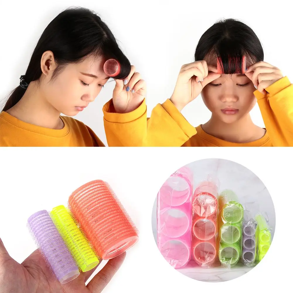 

6 Pcs Random Color Hot Sale Professional Full Size Hair Styling Tools Salon Hair Rollers Hairdressing Curlers Self Grip