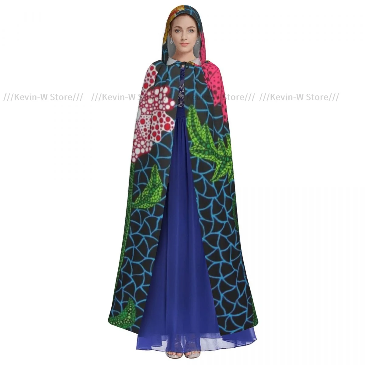 Женская накидка с капюшоном цветок кусама средневековый костюм ведьма вампир