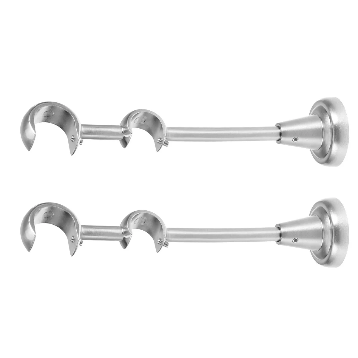 

Curtain Bracket 2Pcs 20mm/ 25mm Aluminum Alloy Curtain Rods Double Code Curtain Pole Holders Curtain Drapery Rod Brackets