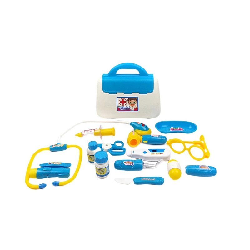 

Бутылочка для инъекций для маленьких мальчиков и девочек, набор из 15 предметов, игрушка для малышей, детский игровой домик, коробка для лека...