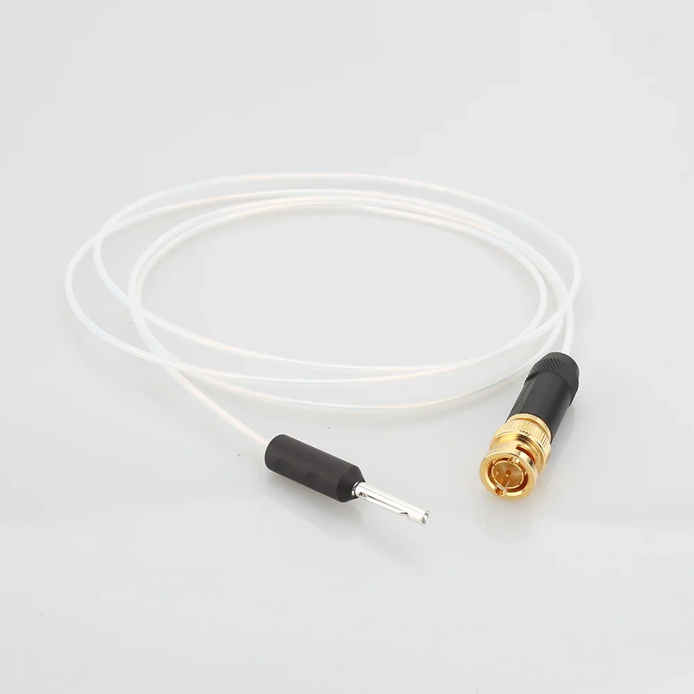 Аудиокабель HIFI из стерлингового серебра с разъемом типа банан и BNC для GND