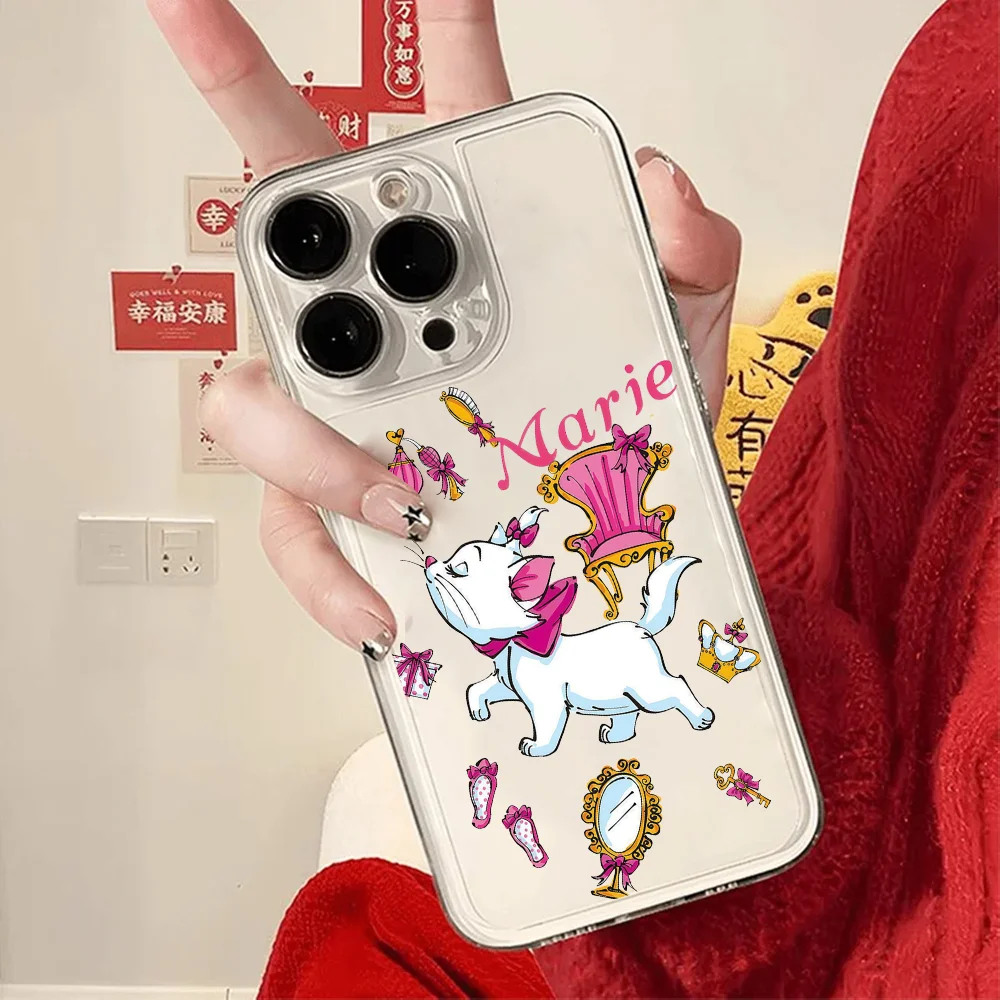Милый чехол для телефона M-Marie C-Cat с рисунком FUNDA для iPhone 12, 11, 13, 14, 15, 16, 17 MINI Max Pro Plus, противоударная мягкая прозрачная задняя крышка (art.: 3920d421de587) - 3920d421de587