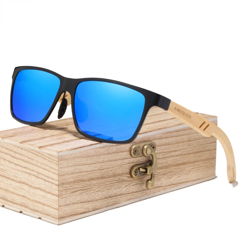 

Модные поляризованные солнцезащитные очки ручной работы из алюминия и бамбука, натуральные деревянные очки UV400 для мужчин и женщин, солнцез...