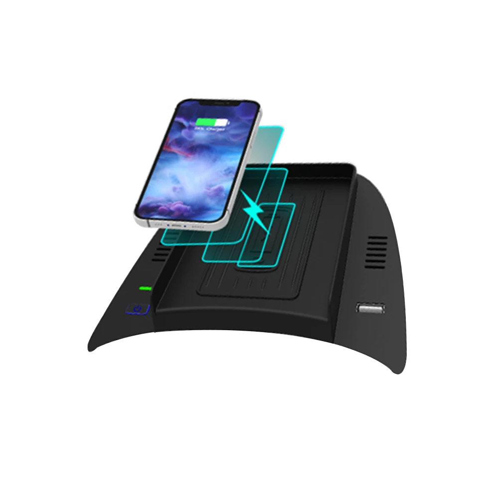 

Беспроводной бортовой автомобильный зарядный коврик, беспроводное автомобильное зарядное устройство, автомобильная зарядная панель для телефона, держатель мобильного телефона для Chevrolet Malibu 2016-2021