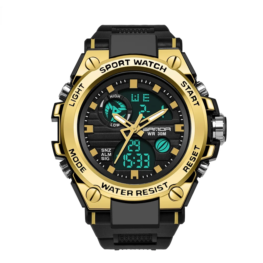 Часы наручные G Shock мужские спортивные водонепроницаемые в стиле милитари с