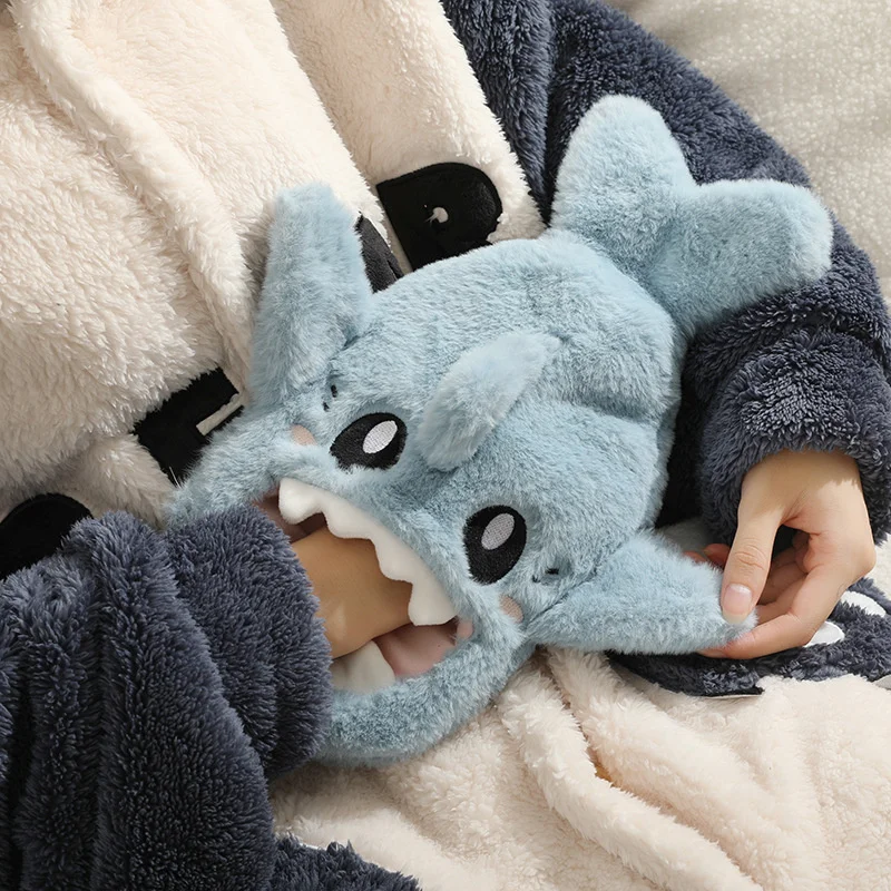 

New cute plush water injection hot water bag, thickened explosion-proof PVC warm water bag, removable and washable