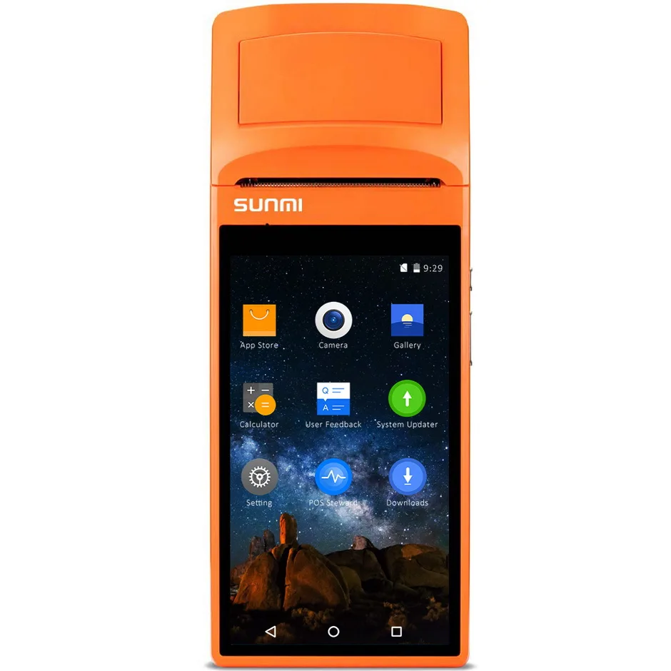 Sunmi V1S Мобильные системы с сенсорным экраном Прочный терминал Android и принтер