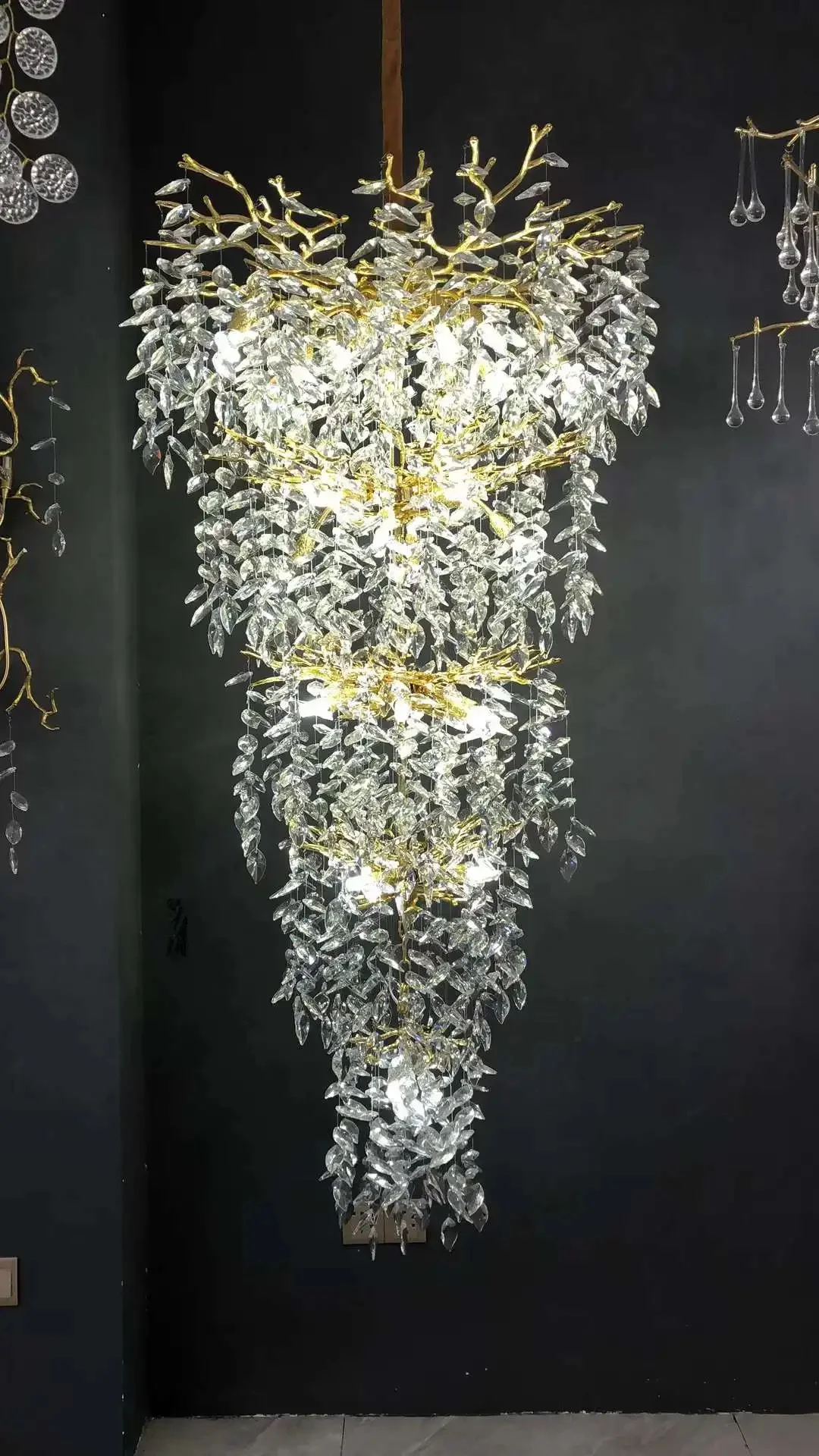 Роскошная хрустальная люстра для виллы гостиной декоративная с хрустальными